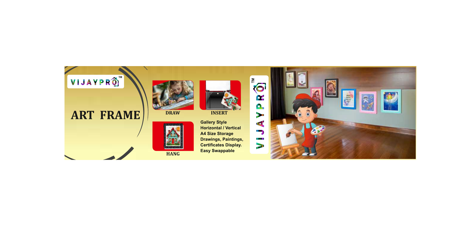VIJAYPRO Art Frame – Draw, Insert, Hang